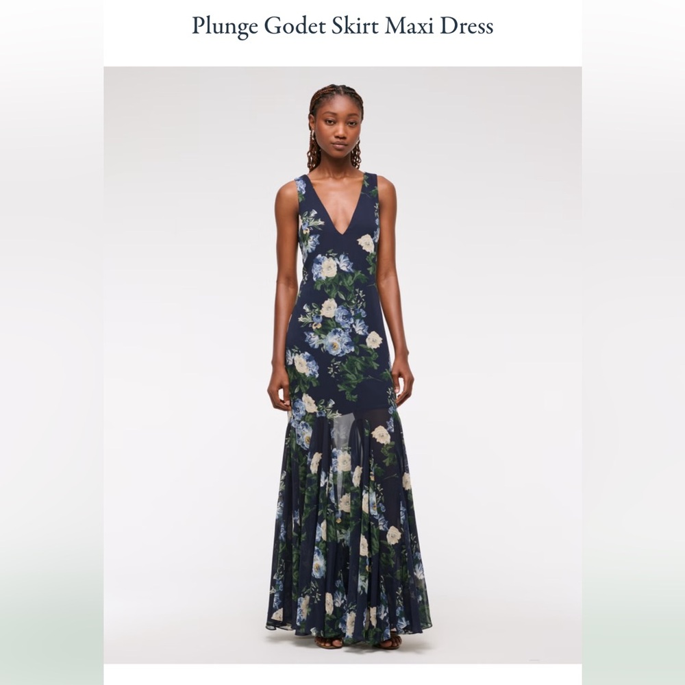 Floral Navy Maxi Dress
